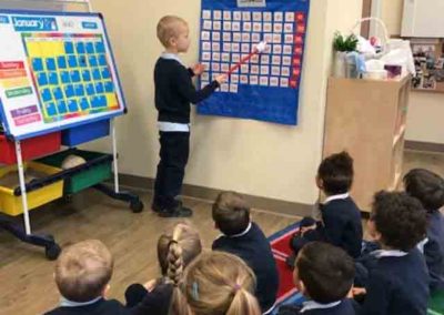 Kindergarten class - learning the numbers activity